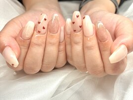 ハートニュアンスネイル