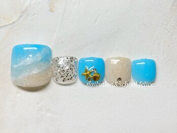 フェリーチェ(nail salon＆school felice)/フットネイル/定額制9900円/瑞江