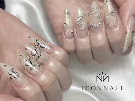 大人ガーリーネイル