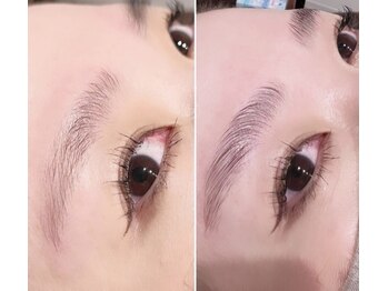 メローワックス 松本駅前店(MELLOW WAX)/眉毛パーマビフォーアフター