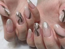 大人リボンネイル