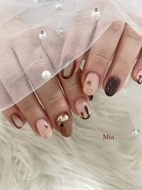 バレンタインネイル