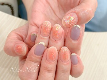 ナナネイル(Nana.Nail)/大人のラメグラデーション