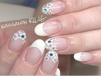 ネイルサロン キリグ(KILIG)/ホロお花フレンチ