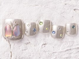 メタリックビジュー蝶￥11000