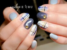 ネイルトップエクル(nail top E CRU)/チェック柄