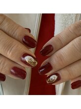 タグネイル(tag nail.)/ボルドーネイル