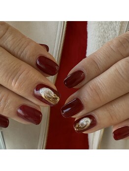タグネイル(tag nail.)/ボルドーネイル