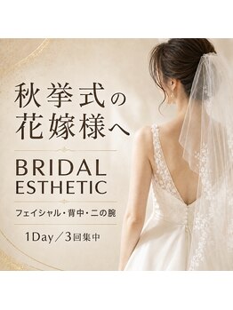 ビエストラ(Biestora)の写真/秋挙式の花嫁様へ】顔・背中・二の腕まで、ドレス姿を360度美しく整える郡山の本格ブライダルエステ