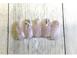 キラキラピンクネイル