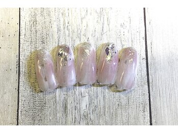 ネイルアンドまつげ リュフェール 五反田(Nail Lufaire)/キラキラピンクネイル
