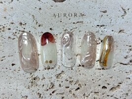 秋ニュアンスネイルインクネイル