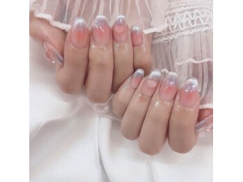 シンシアネイル(Sincere Nail)/チーク×マグネットフレンチ