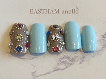 イーストハムアネーロネイル(EAST HAM anello nail)/ビジューネイル/キラキラ/岐阜