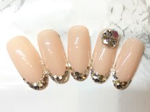 ラリュールネイル(L'Allure nail)/ホログラムフレンチ￥8200