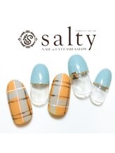 ネイルアンドアイラッシュサロン ソルティ 寺田町(salty)/パステルチェック