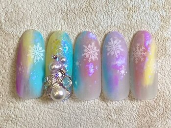 レイネイル 岐阜茜部店(RAY NAIL)/カラフルスノーネイル
