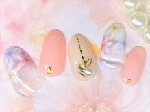 アルセア 上野御徒町店(Alcea)/ブライダル　手描き　春ネイル