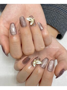 ネイルアート ジマー/蝶々マグネットコース¥8880