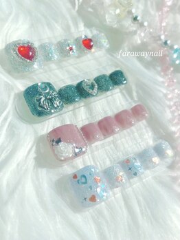 ファラウェイネイル(Faraway nail)/秋もキラキラフット☆