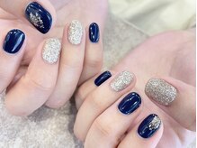 アミティー(amity)/ネイビー×ゴールドデザイン