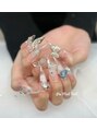 ピオミエルネイル 新宿(pio miel nail) 氷のような透明感と輝きが美しい、クリアネイル!