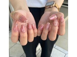 春ピンクネイル