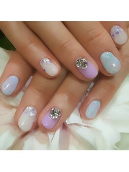 うっすら!たらしこみネイル