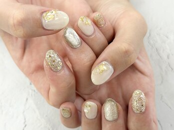 ディーネイル 池袋(D-nail)/【森】冬 ホワイトネイル