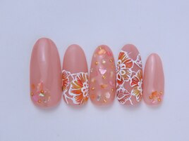 レース風カラフルフラワー