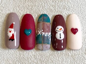 レイネイル 岐阜茜部店(RAY NAIL)/ショートネイルクリスマス