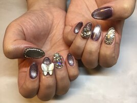 バタフライマグネットネイル
