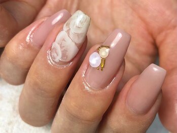 オーラリー ネイル アート メゾン(ORRERY nail art maison)/ハンド / 埋込みフラワー