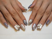 ミーナネイル(miinanail)/シルバーワンホンネイル