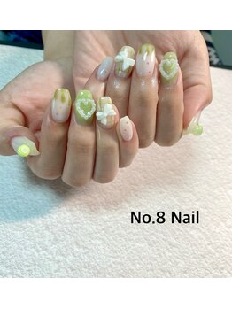 ナンバーエイトネイル(No.8 Nail)/グリーン×お菓子☆