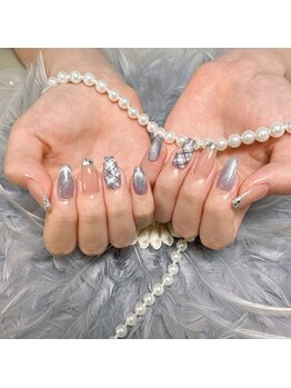 プリティ(Pretty)/チェック//ガラスフレンチ