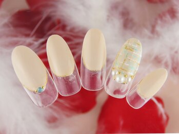 シューズネイルプロデュース/ツイードフレンチネイル