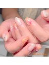 鮮やかタイダイネイル♪