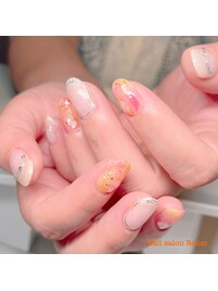 鮮やかタイダイネイル♪