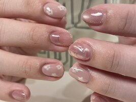 ニュアンスフラワー ネイル 国立