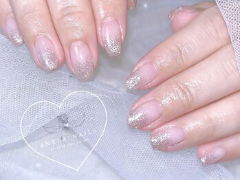 アネラ ネイルズ(Anela_nails)/クリアベース/ラメグラ