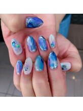 トータルサロン 白べぇーっ プラス/☆涼やかブルーネイル☆