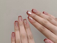 クローバーネイル 北浦和店/水光マグネッ卜+フレンチ¥8180