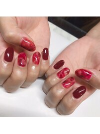 赤べっ甲ネイル☆