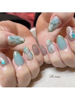 アールローズ(R-rose)/天然石ネイル