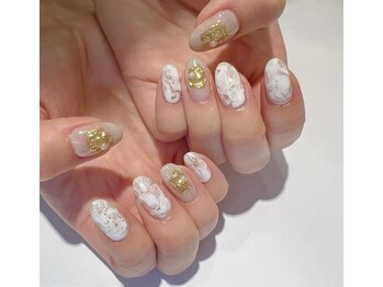 ハーティーネイル 自由が丘南口店(heartynail)/ニュアンス/ホワイト/クリア