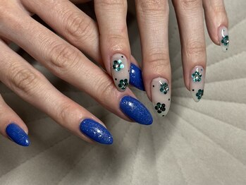 エムスリー(M3)/ブルー×お花