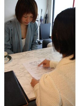 ボヌール 名古屋 覚王山店(BONHEUR)/カウンセリングで質疑応答や提案