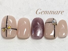 大人リボンネイル