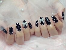 プティ アイビューティ 京橋店(peTiT eyebeauty)/ドットネイル　リボンネイル